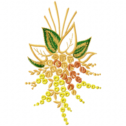 Flowers And Tree Embroidery Design 5